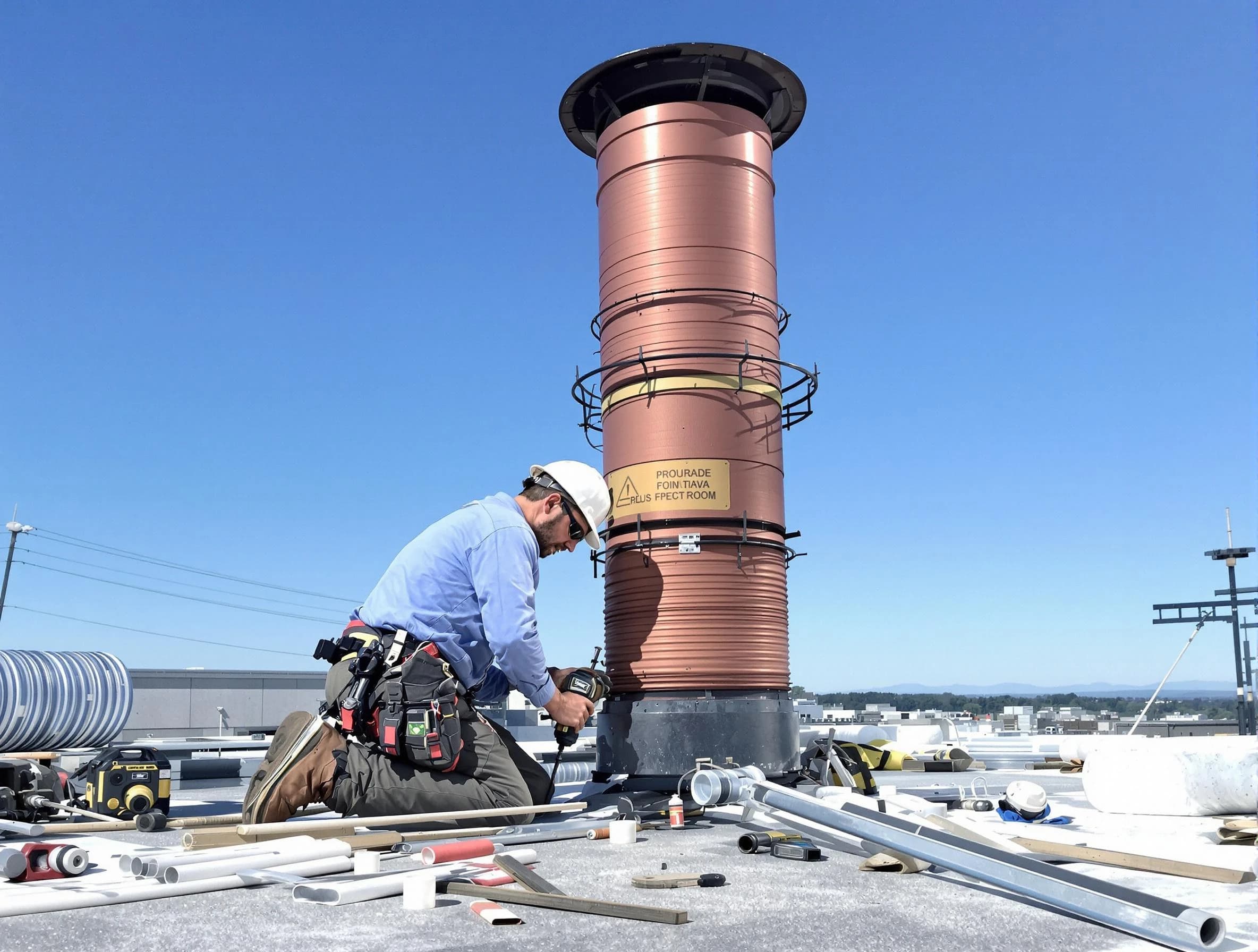 Installed chimney liner by Forest Hills Chimney Sweep in Forest Hills, PA