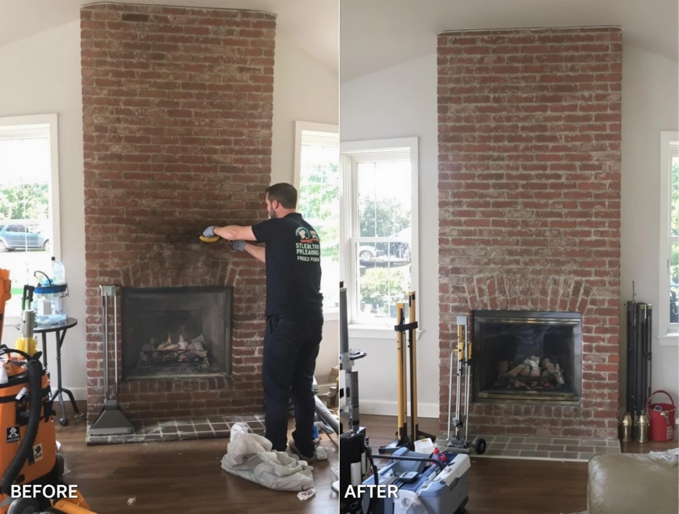 Finished chimney sweeping service by Forest Hills Chimney Sweep in Forest Hills, PA