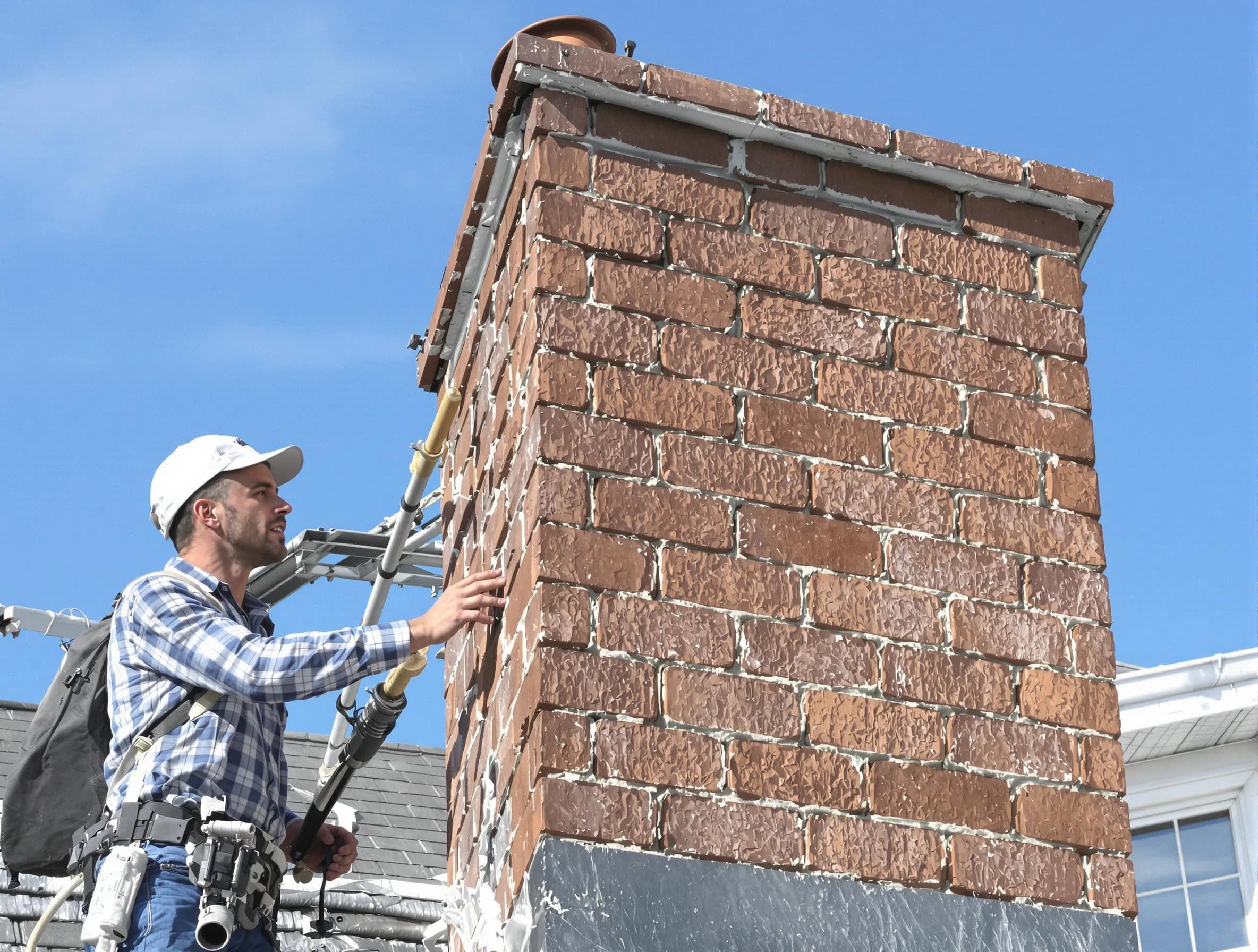 Brickwork for a chimney rebuild by Forest Hills Chimney Sweep in Forest Hills, PA