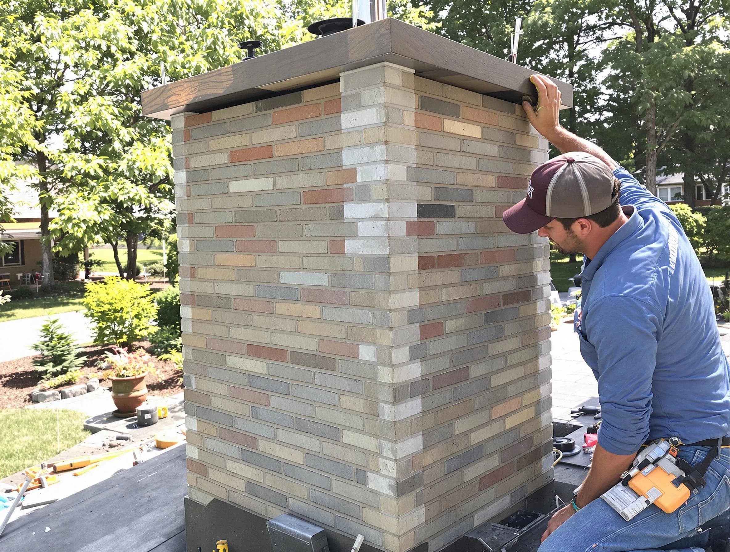 Forest Hills Chimney Sweep completing a modern chimney remodel in Forest Hills, PA