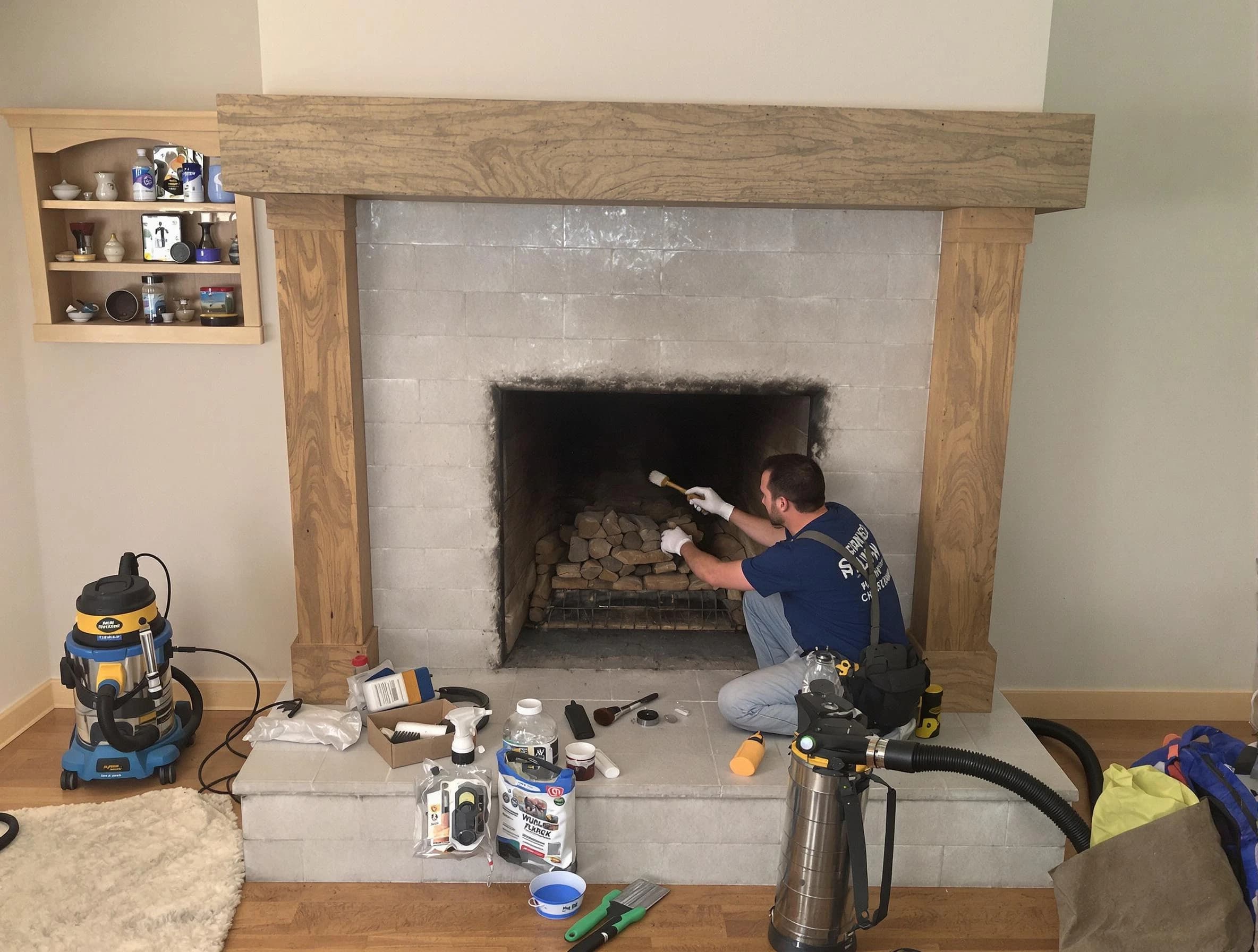 Detailed creosote removal process by Forest Hills Chimney Sweep in Forest Hills, PA