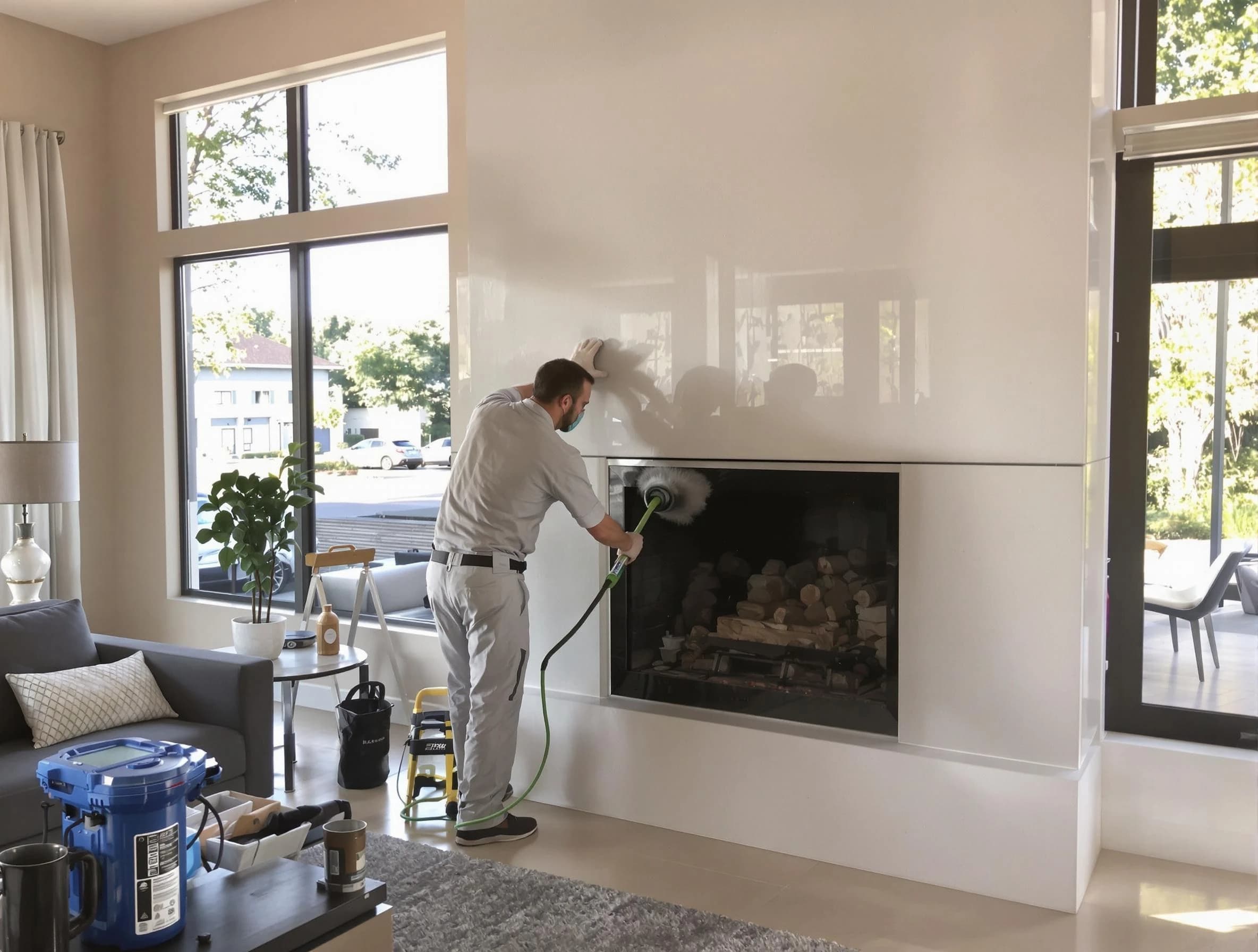 Forest Hills Chimney Sweep performing thorough soot removal in Forest Hills, PA