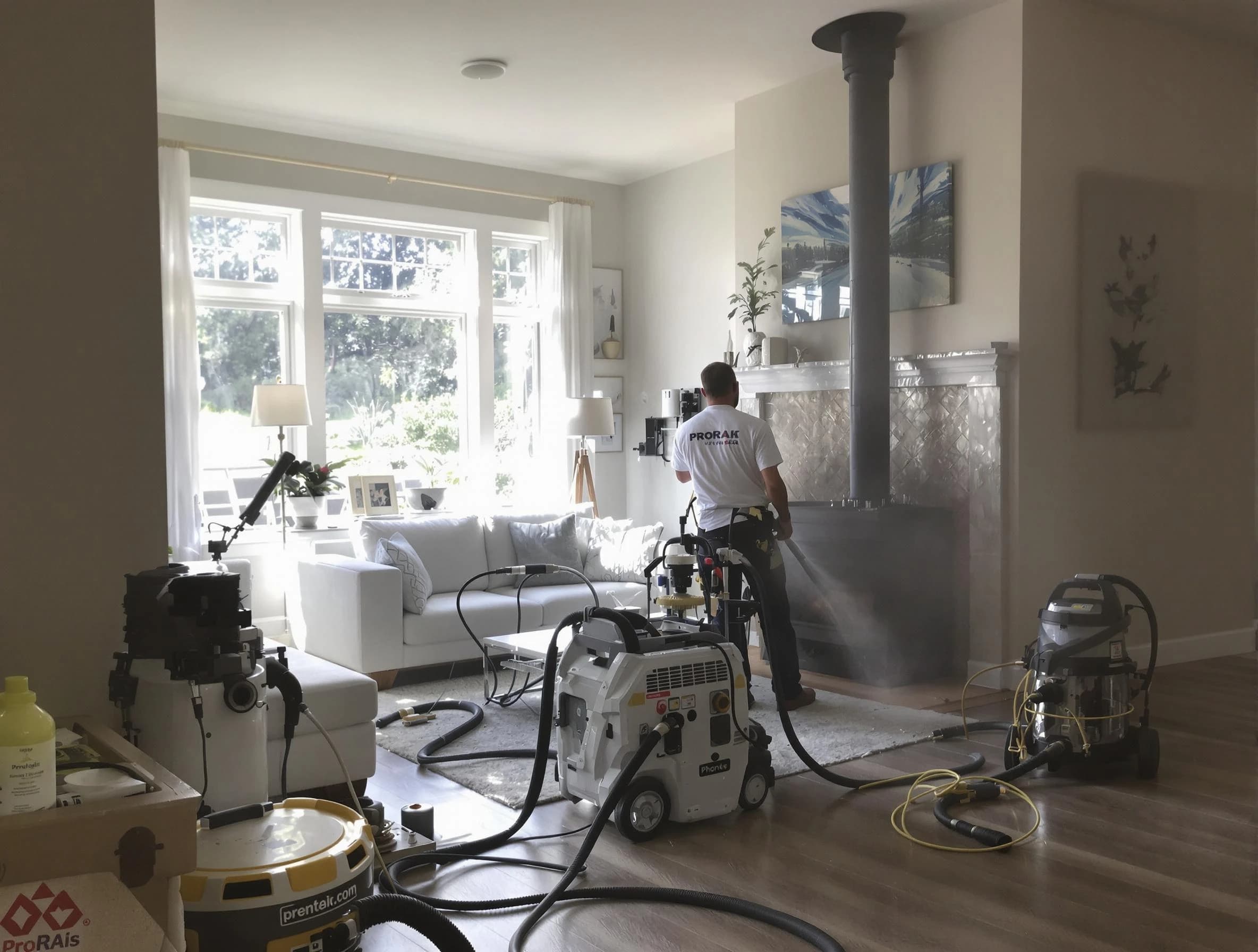 Soot removal service by Forest Hills Chimney Sweep for a fireplace in Forest Hills, PA