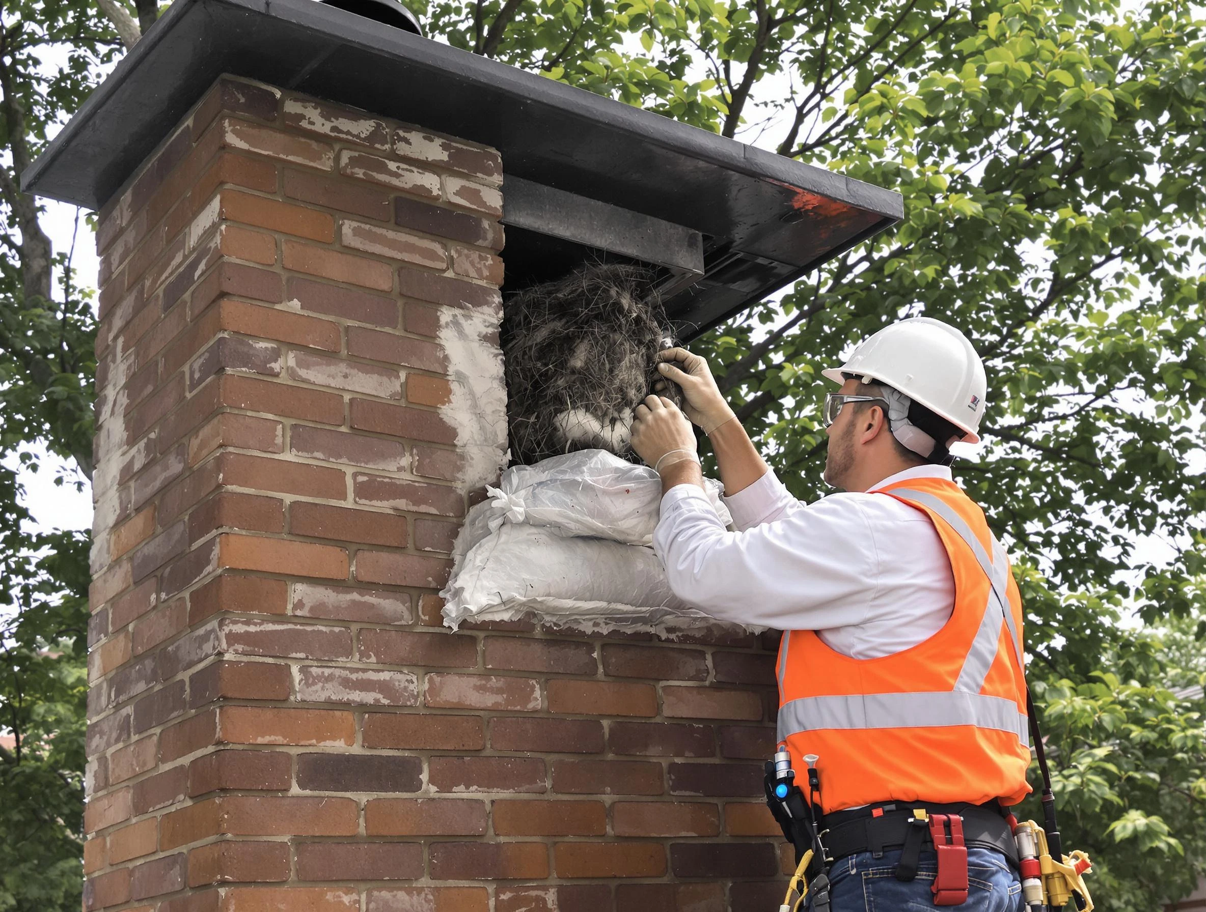 Humane removal of debris and animals by Forest Hills Chimney Sweep in Forest Hills, PA