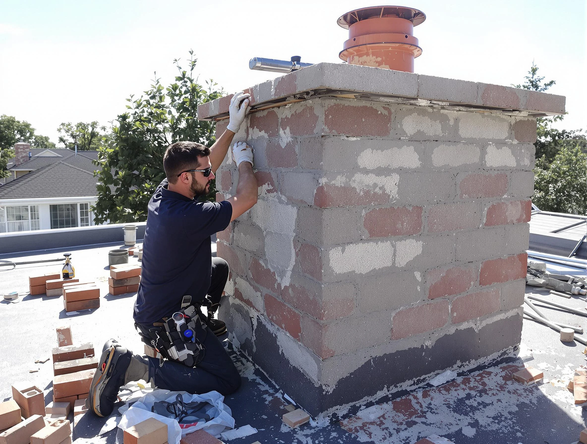 Advanced chimney repair process by Forest Hills Chimney Sweep in Forest Hills, PA