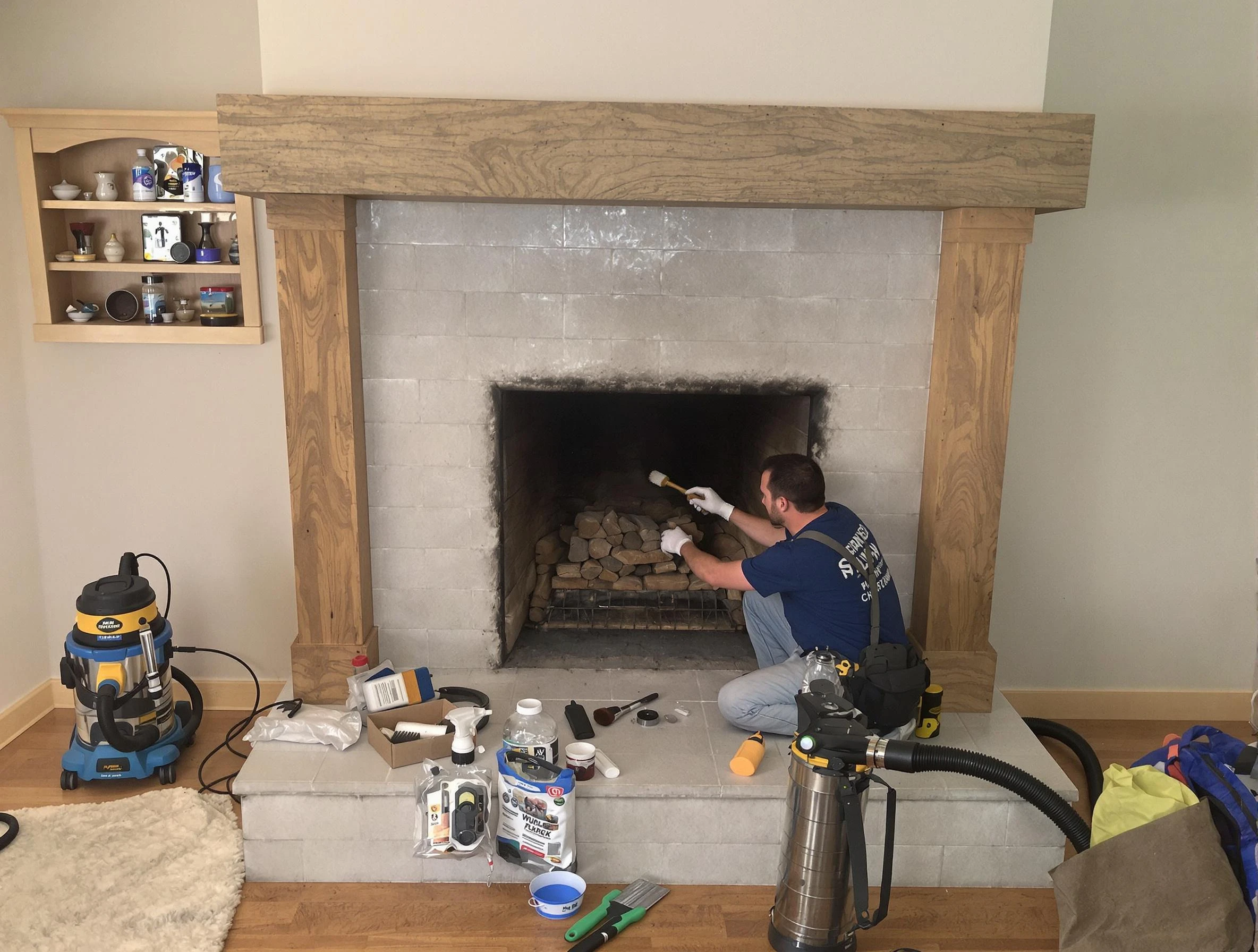 Detailed creosote removal process by Forest Hills Chimney Sweep in Forest Hills, PA