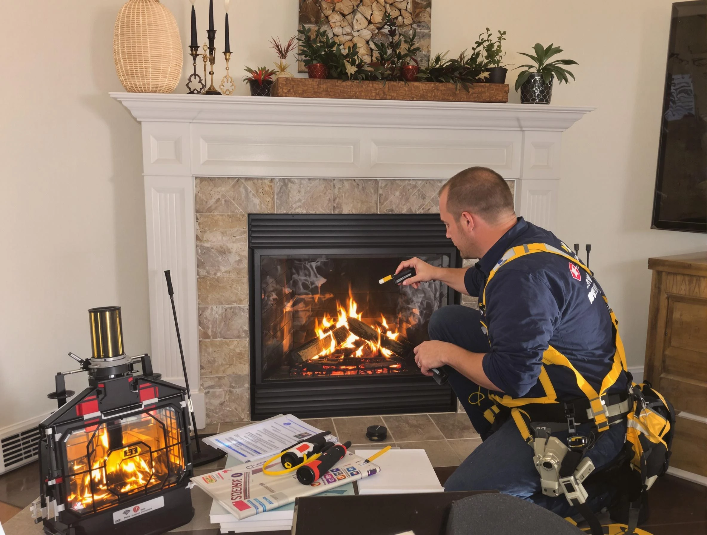 Safety-focused fireplace inspection by Forest Hills Chimney Sweep in Forest Hills, PA